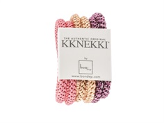 Kknekki hair elastics pink/purple/glitter mix slim (6-pack)